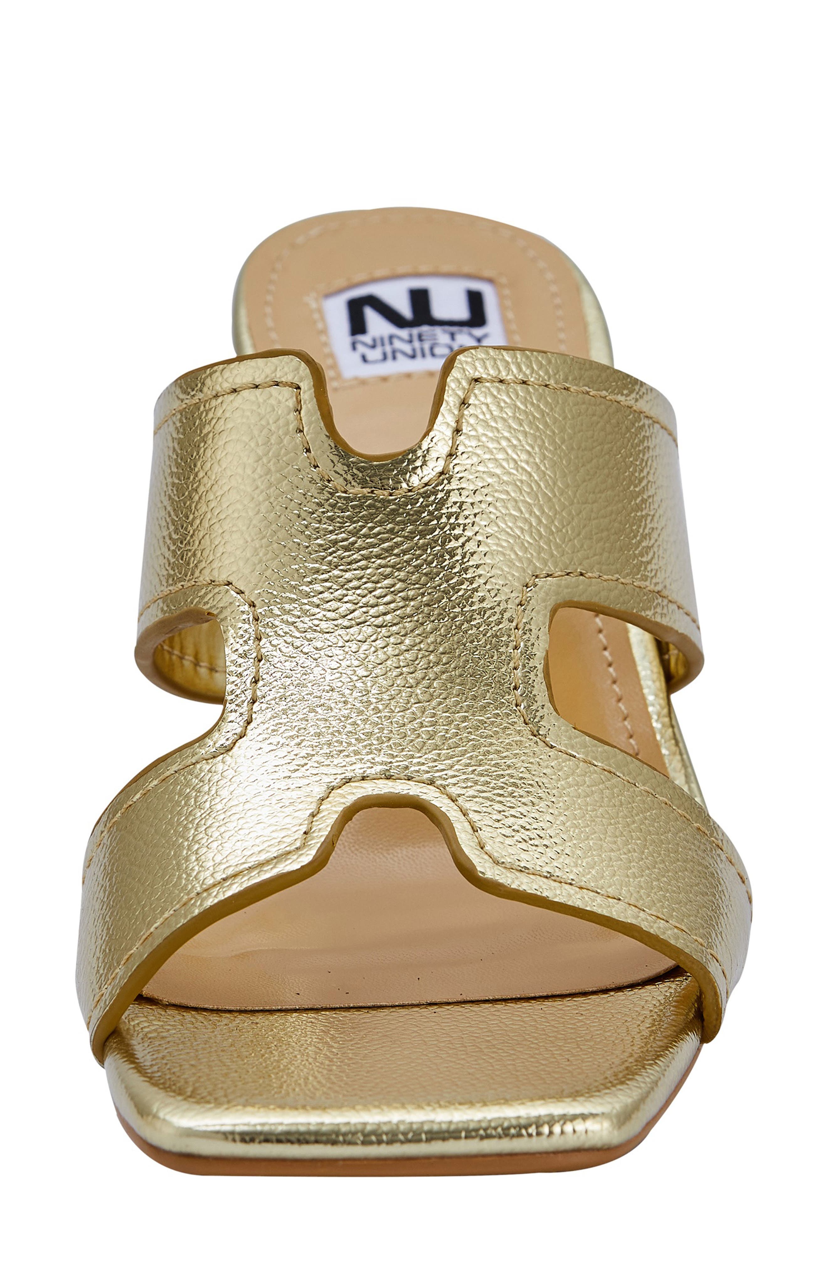NINETY UNION Bright Block Heel Slide Sandal