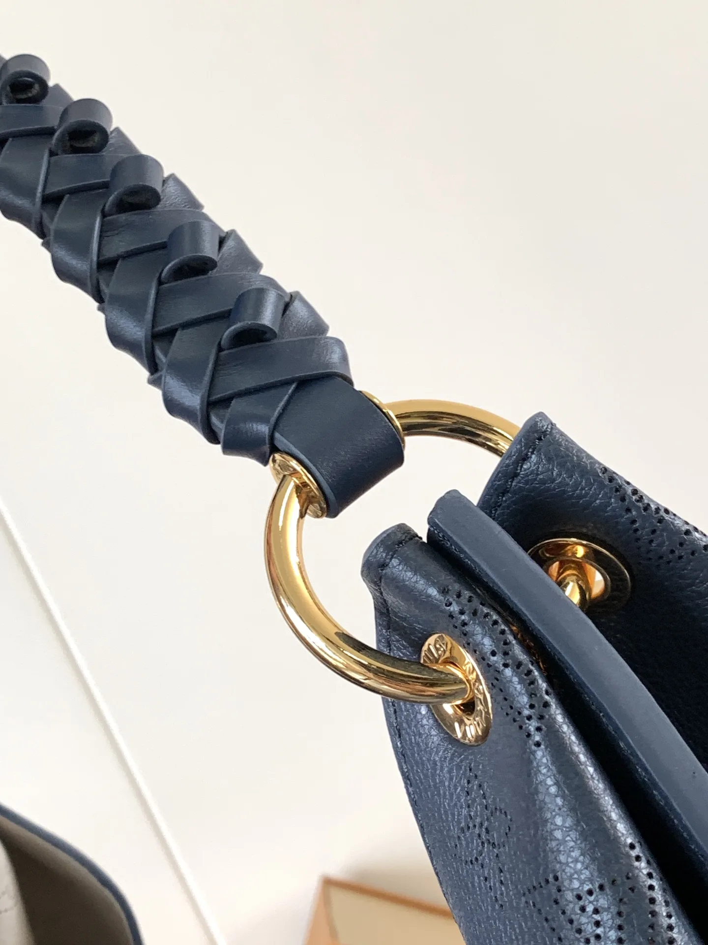 Louis Vuitton Navy Woven Leather Tote Bag product photo from LabelPicks