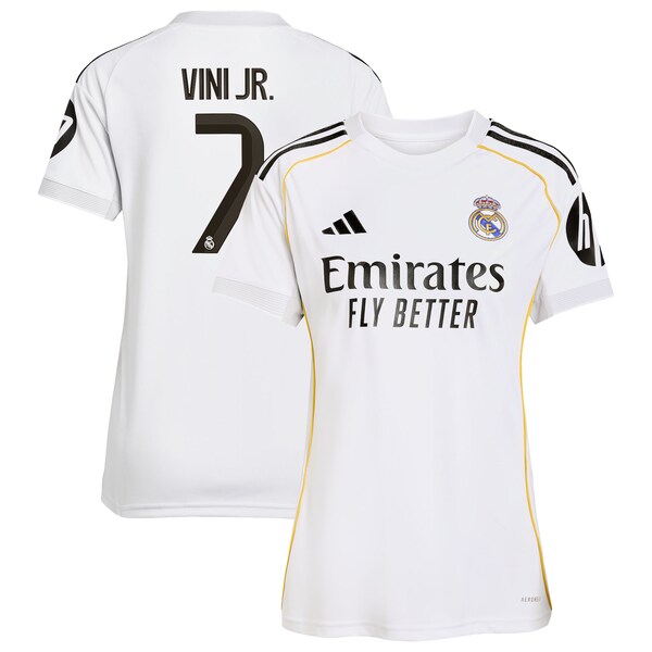 Vini Jr. Los Merengues adidas Women's 2025/26 Home Replica Jersey - White/Blue