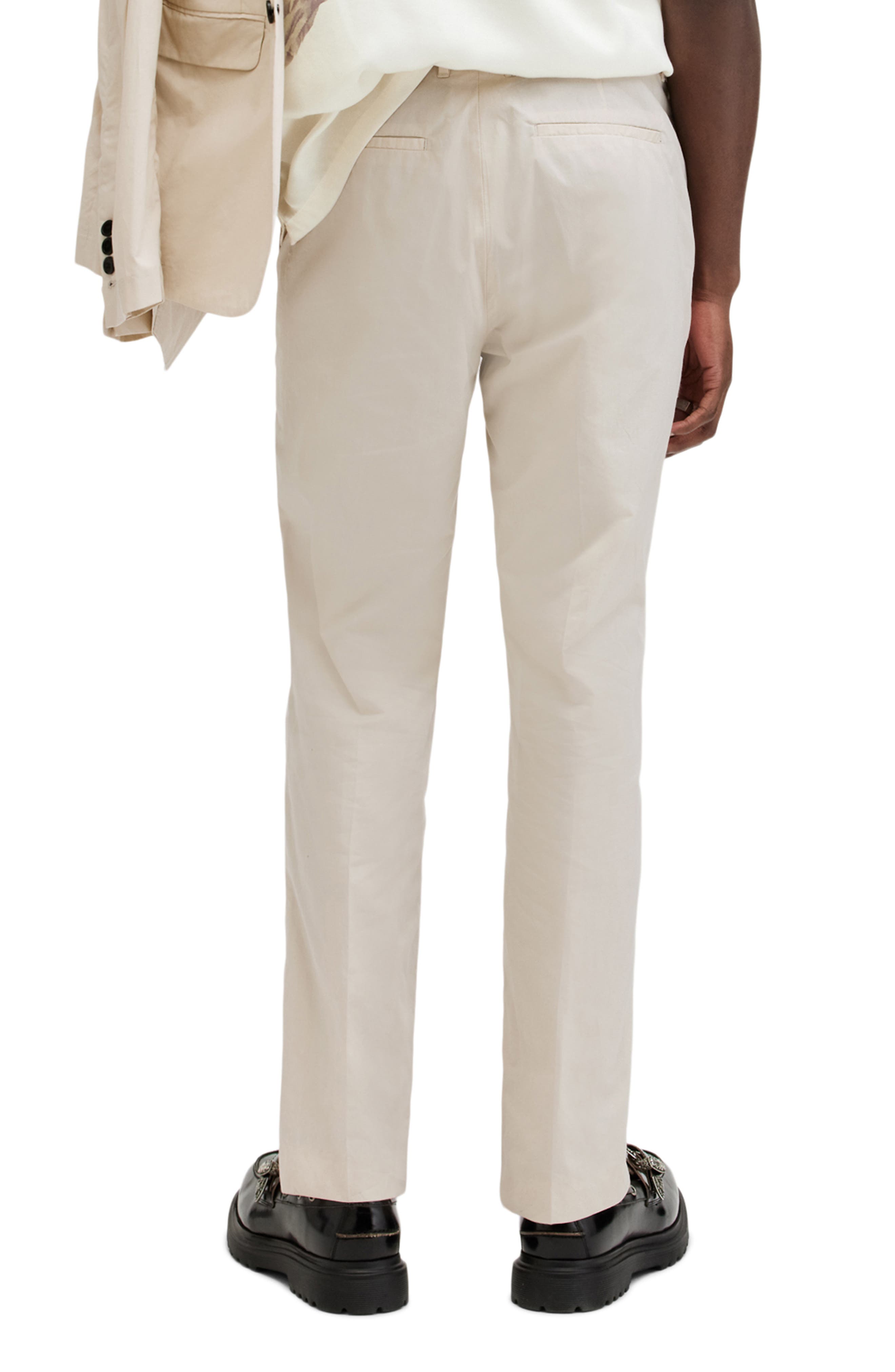 AllSaints Mars Straight Leg Cotton Poplin Pants