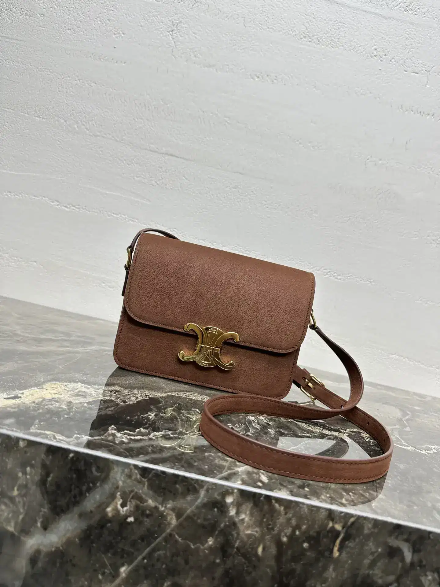Celine Calfskin Triomphe Crossbody Bag product photo from LabelPicks