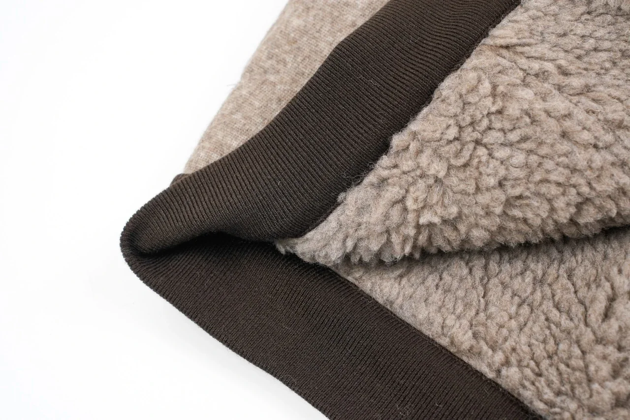 Miu Miu Maillard Brown Logo Sherpa Jacket product photo from LabelPicks