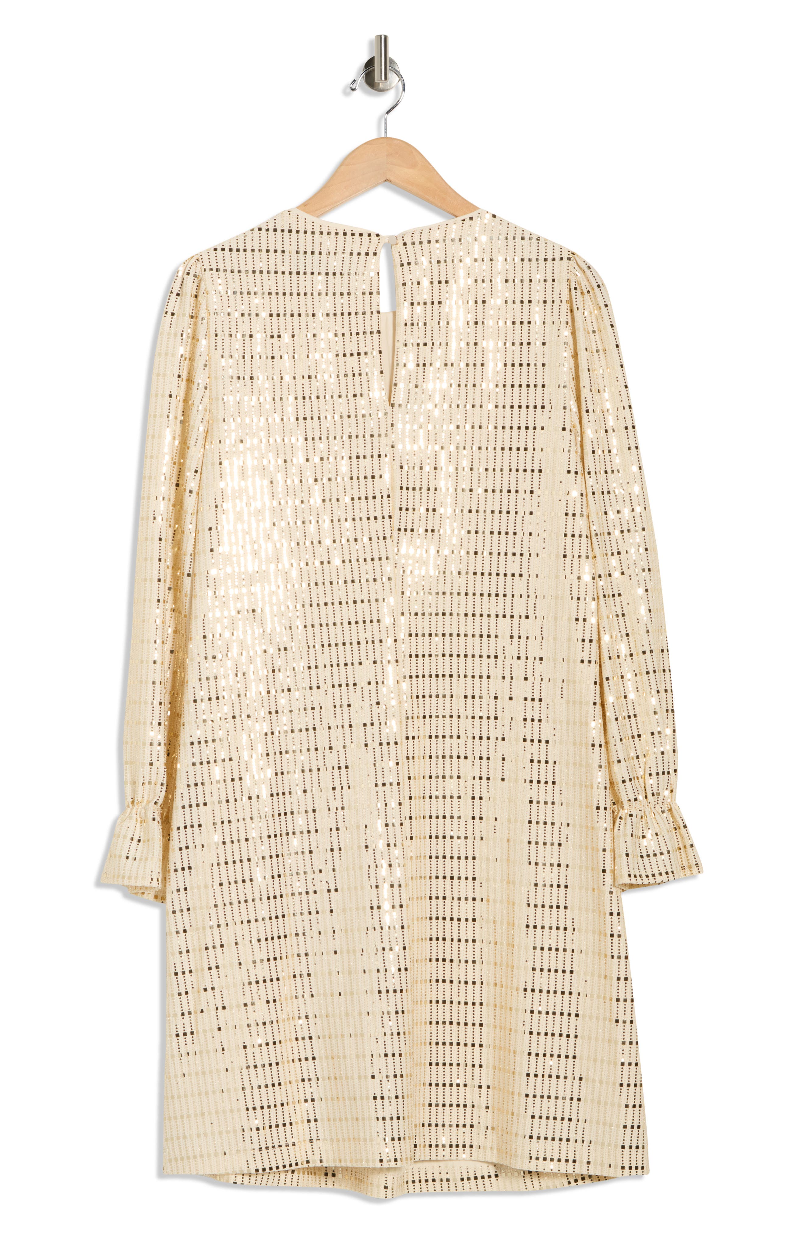 Julia Jordan Metallic Long Sleeve Shift Dress