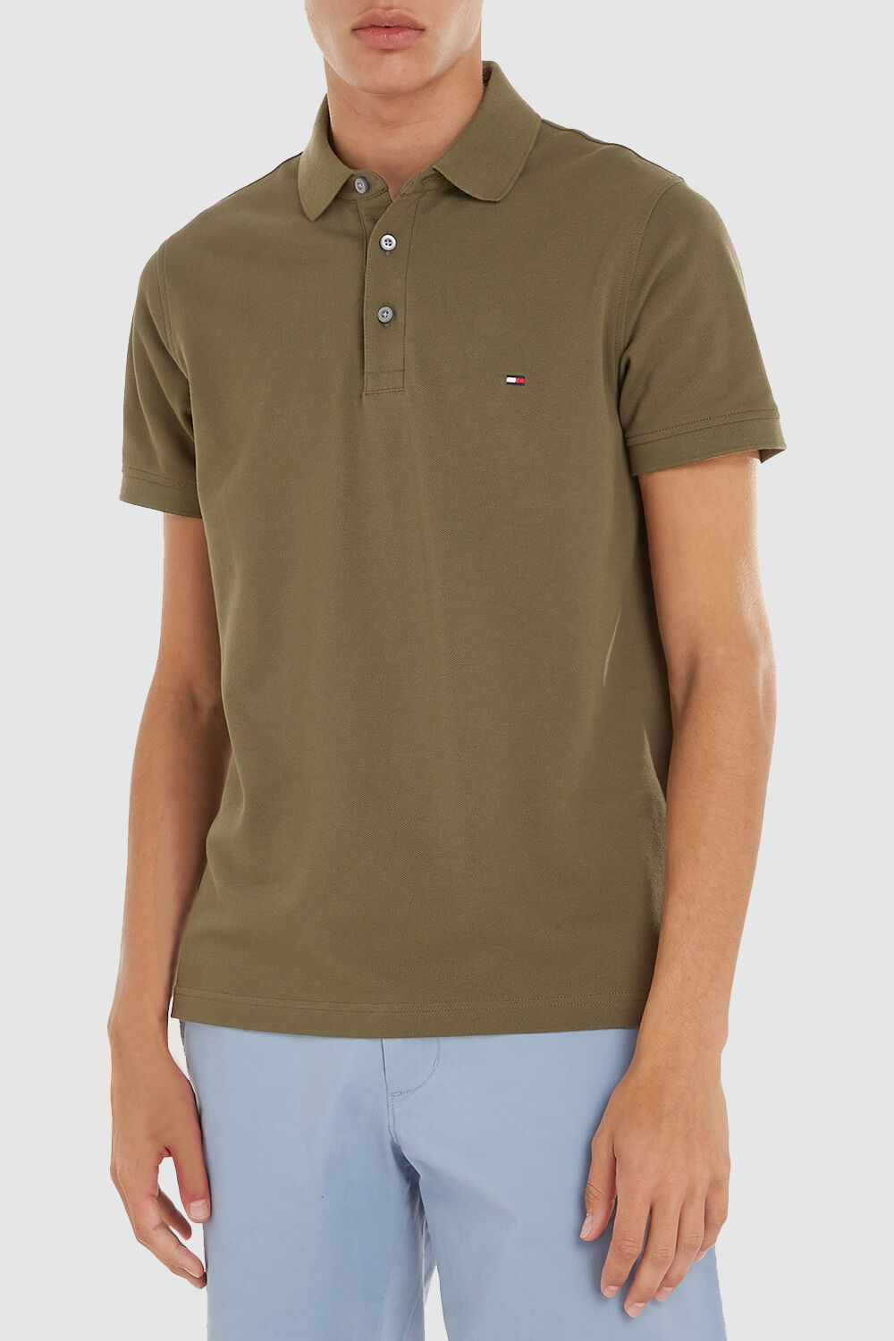 TOMMY HILFIGER חולצת פולו סלים מכותנה אורגנית