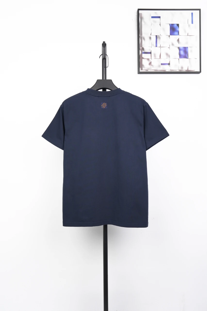 Louis Vuitton Navy Denim Patch Embroidered T-Shirt product photo from LabelPicks