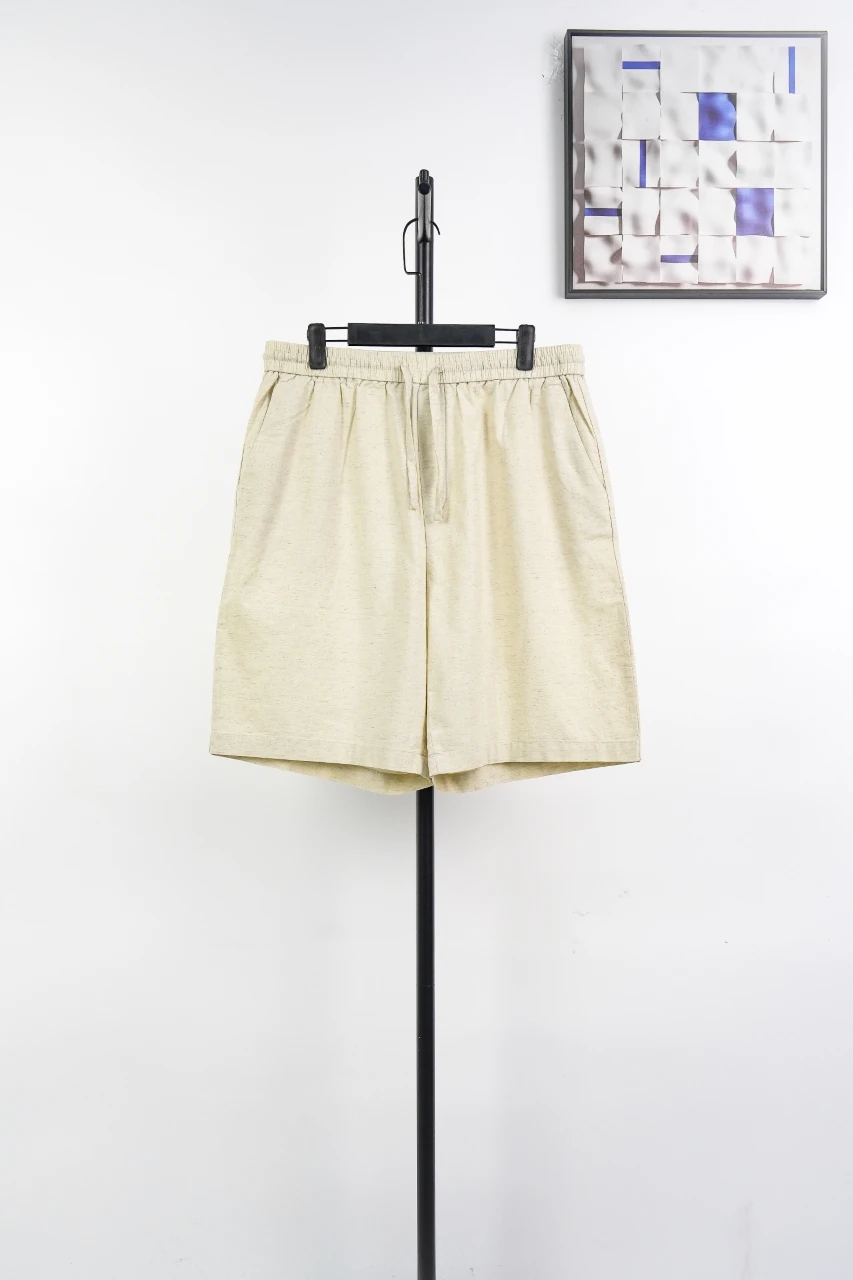 Loro Piana Khaki Linen-Blend Drawstring Shorts product photo from LabelPicks