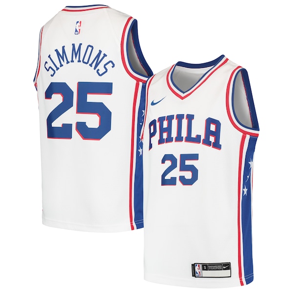 Ben Simmons Philadelphia 76ers Nike Youth Swingman Jersey - White/Royal