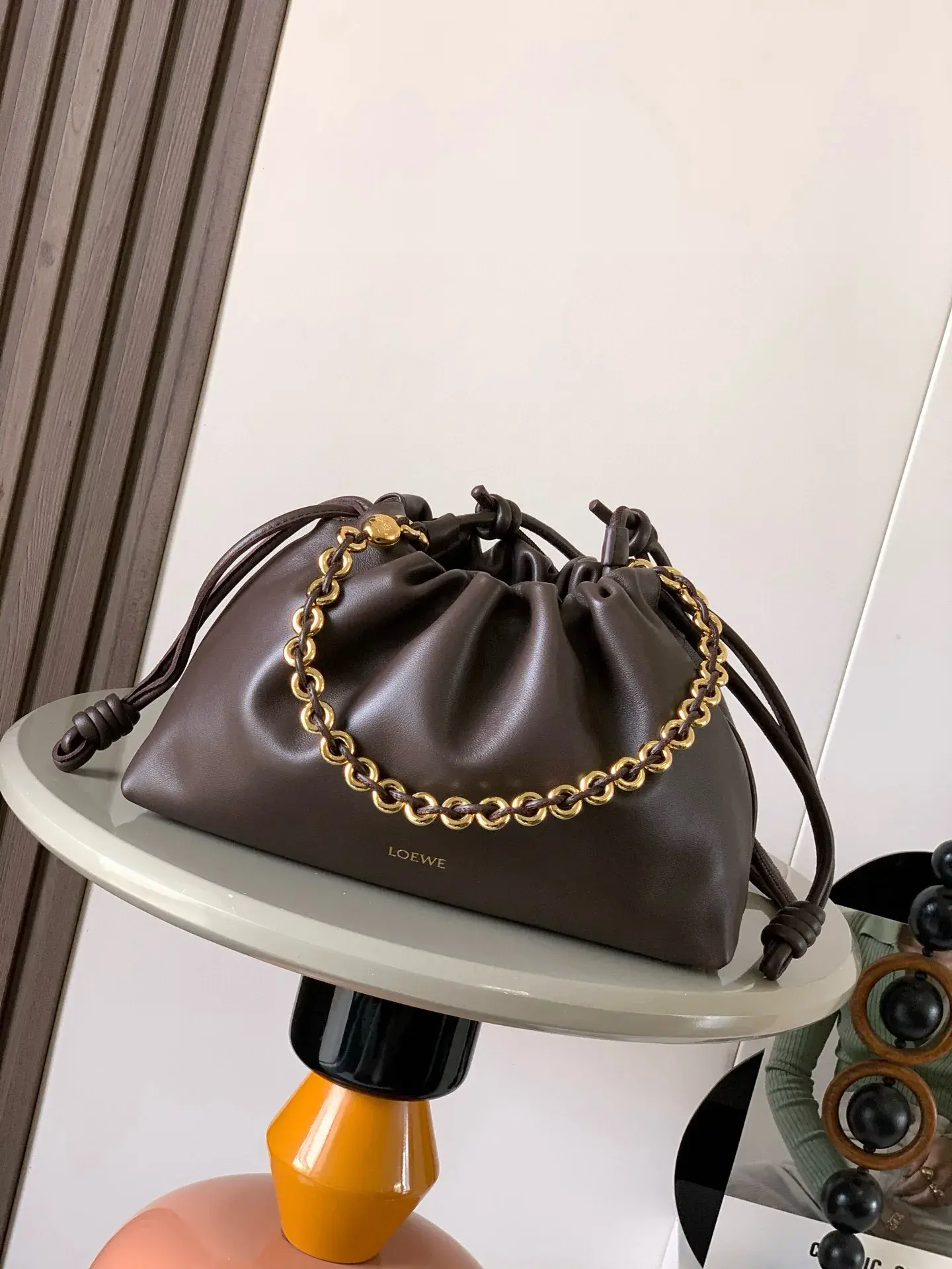 Loewe Suede Leather Flamenco Bucket Bag product photo from LabelPicks