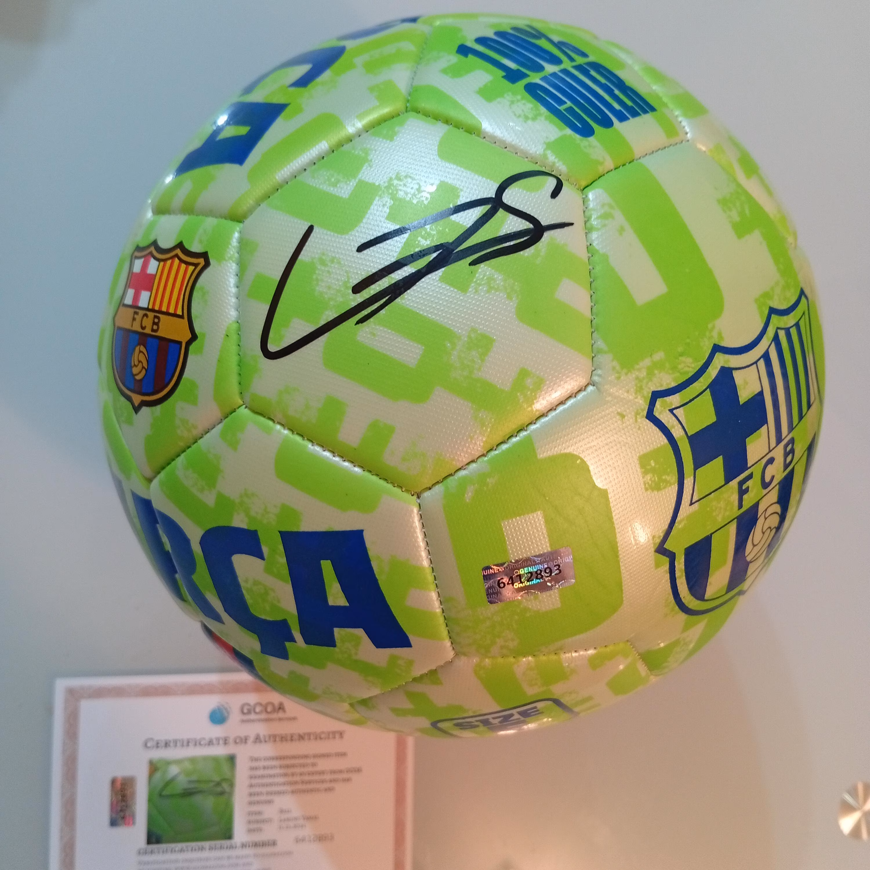Lamine Yamal Signed Autographed Barcelona FC Ball Official With COA