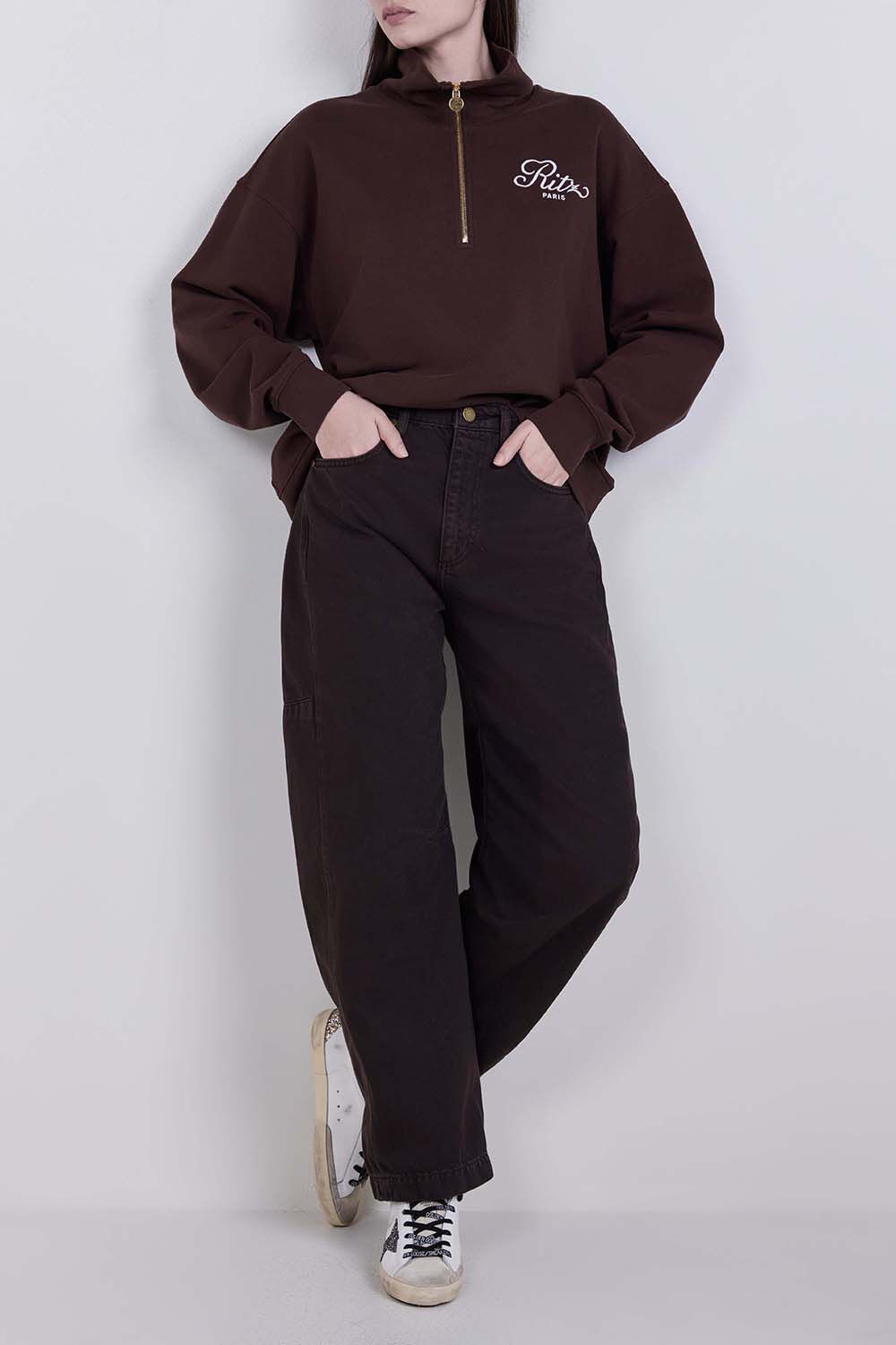RAG & BONE מכנסי ג'ינס בגזרת ברל