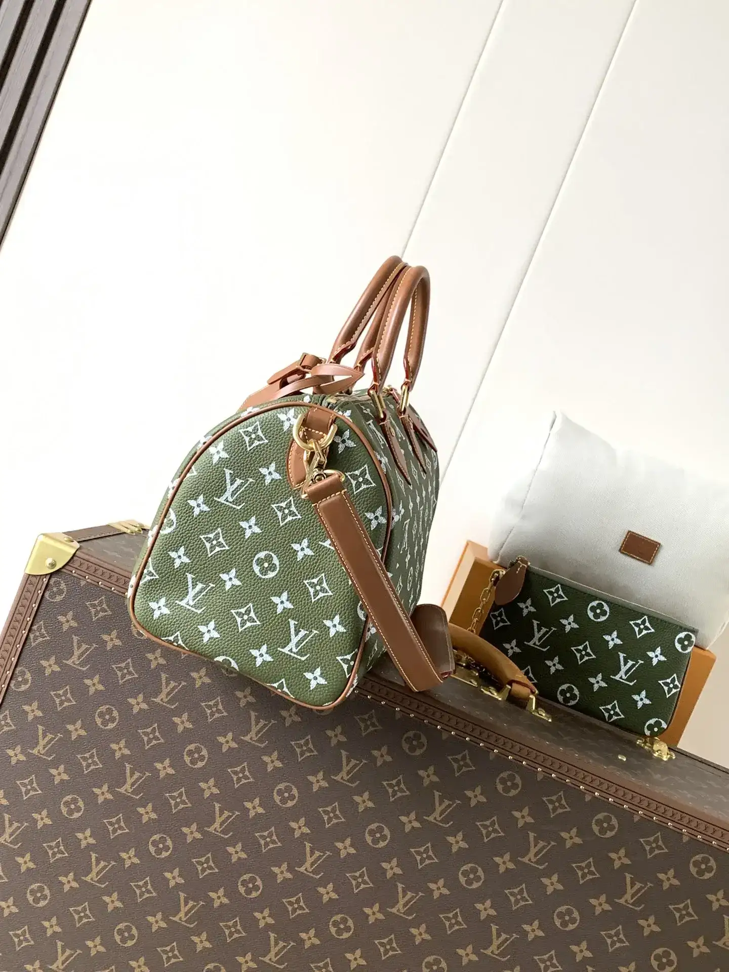 Louis Vuitton Speedy Black Grained Leather Top Handle Bag product photo from LabelPicks