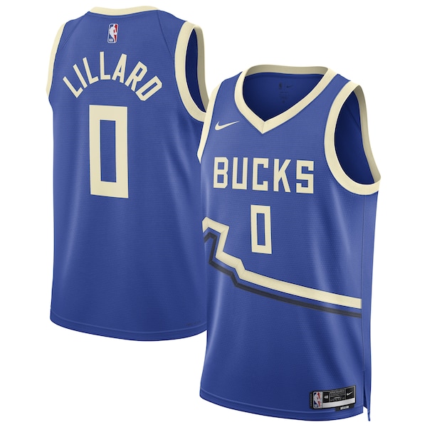 Damian Lillard Milwaukee Bucks Nike Unisex 2024/25 Swingman Player Jersey - City Edition - Royal