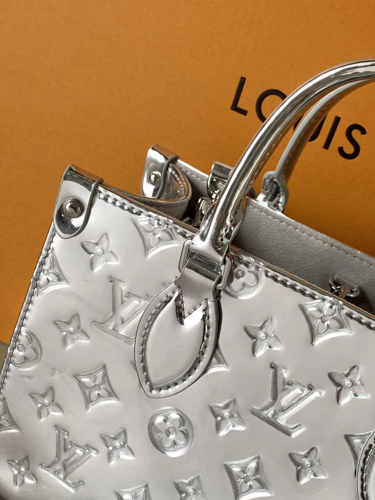 Louis Vuitton Onthego Silver Monogram Canvas Tote Bag product photo from LabelPicks