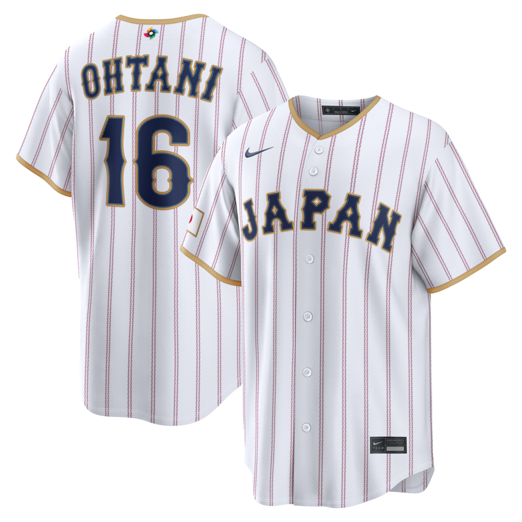 Shohei Ohtani Japan Baseball Nike 2026 World Baseball Classic Home Stadium Jersey - White/Navy