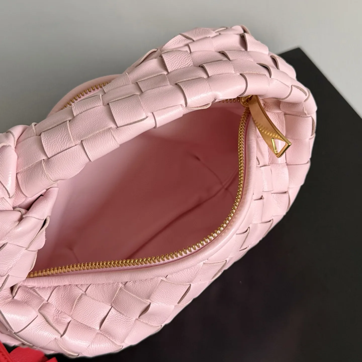 Bottega Veneta Jodie Pink Intrecciato Woven Leather Hobo Bag product photo from LabelPicks