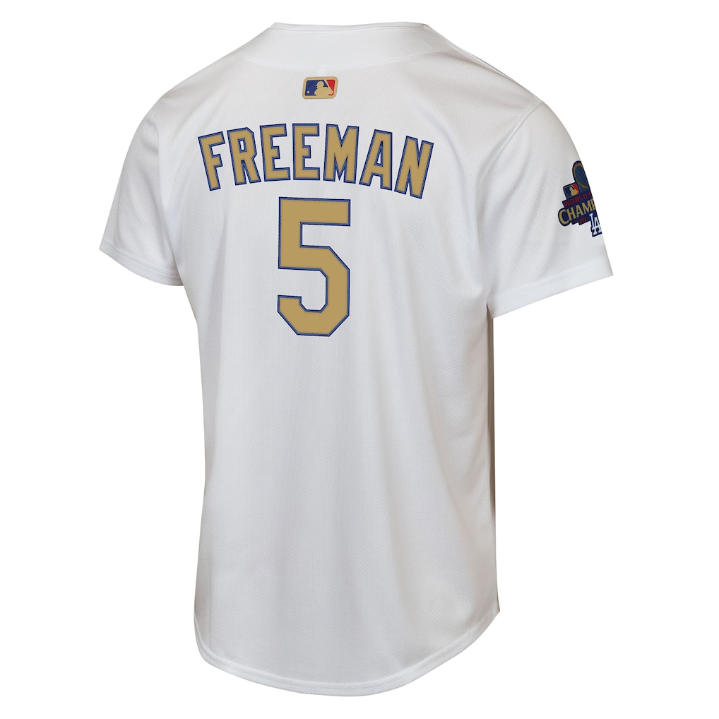 Freddie Freeman Los Angeles Dodgers Nike Youth 2025 Gold Collection Limited Jersey - White