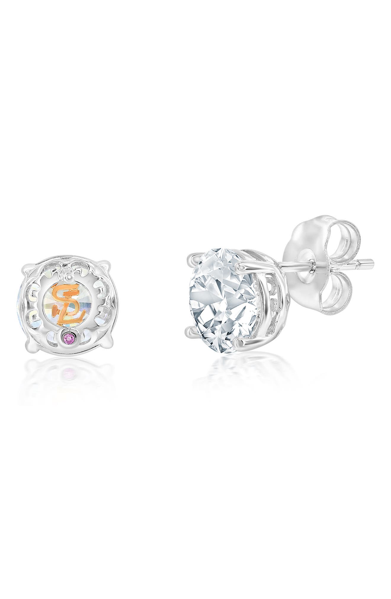 SUZY LEVIAN 8mm Round Cubic Zirconia Stud Earrings