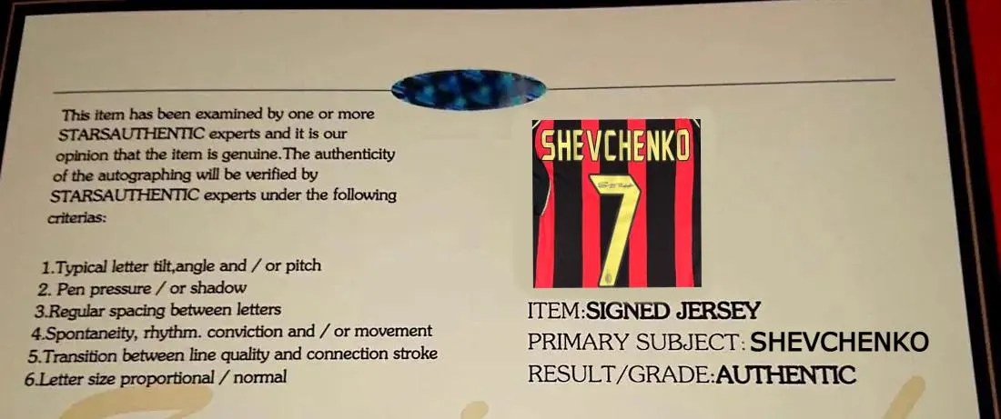Andriy Shevchenko SIGNED AC Milan 06/07 Home Jersey/Shirt - COA - 2006/07 Retro