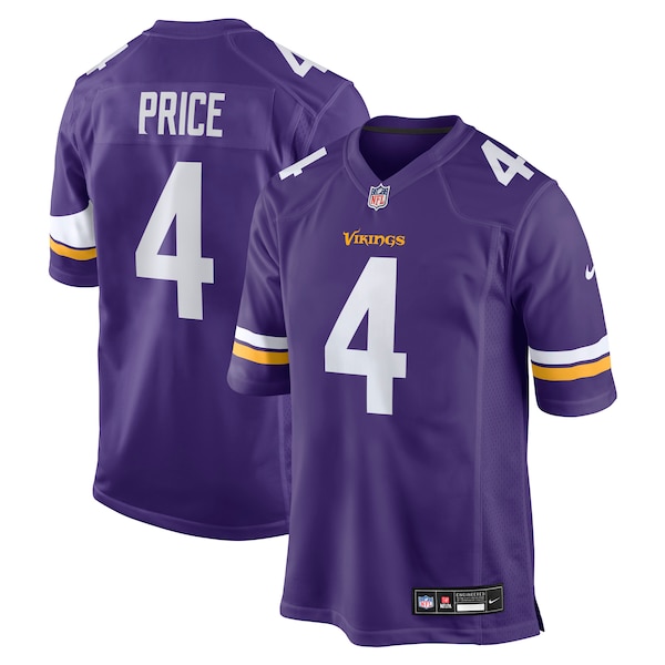 Myles Price Minnesota Vikings Nike Team Game Jersey -  Purple