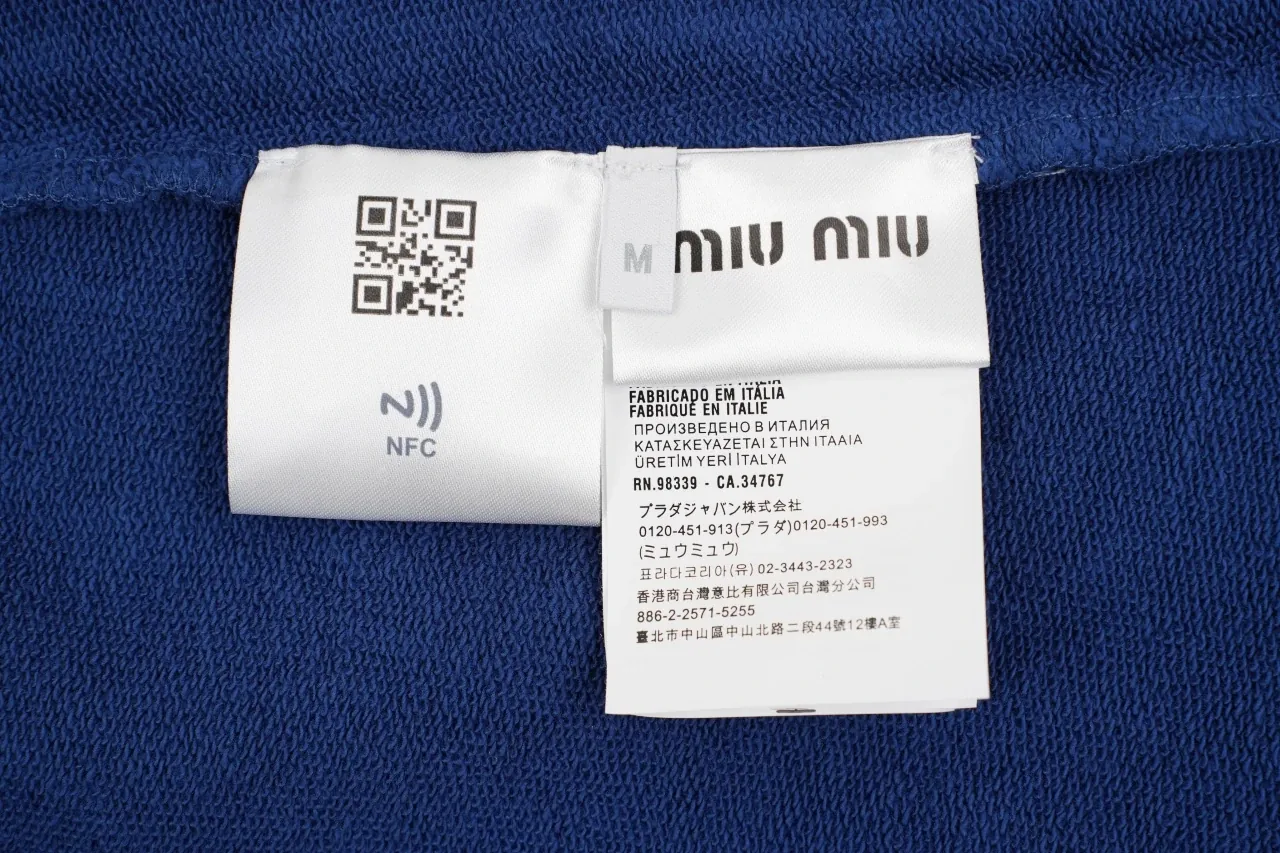 Miu Miu Klein Blue Washed Distressed Hoodie product photo from LabelPicks
