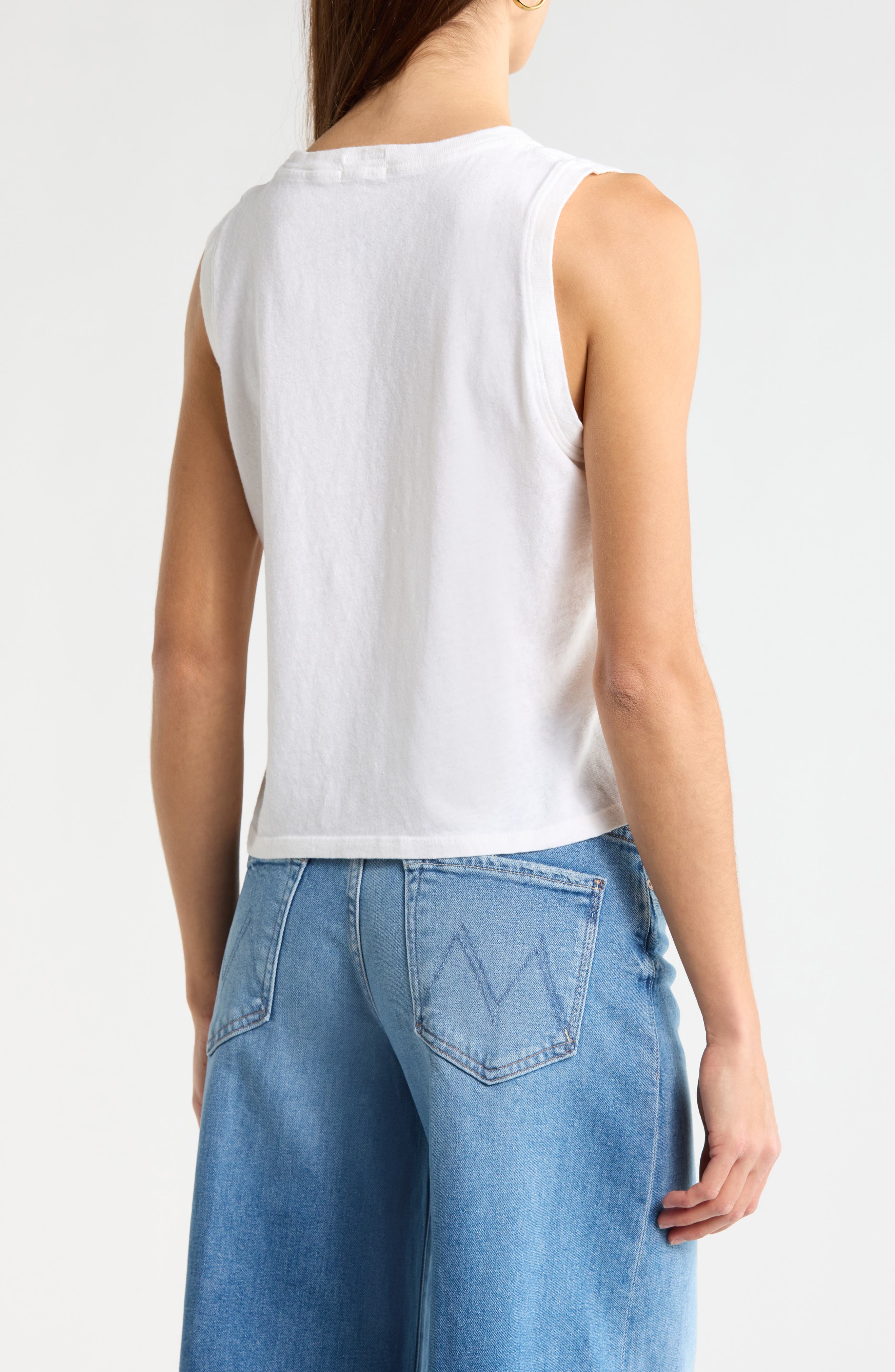 MOTHER The Strong & Silent Type Cotton Graphic Tank