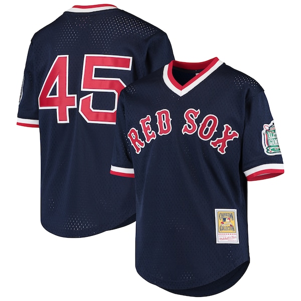 Pedro Martinez Boston Red Sox Youth Cooperstown Collection Mesh Batting Practice Jersey - Navy