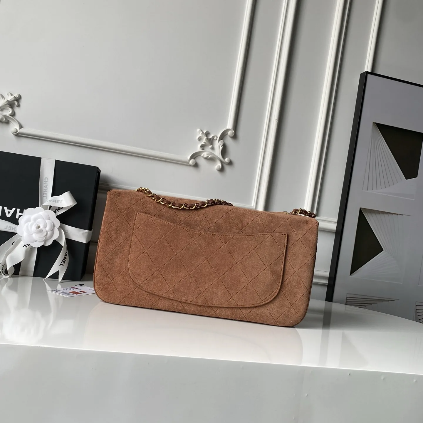 Chanel Suede Leather Classic Flap Shoulder Bag product photo from LabelPicks