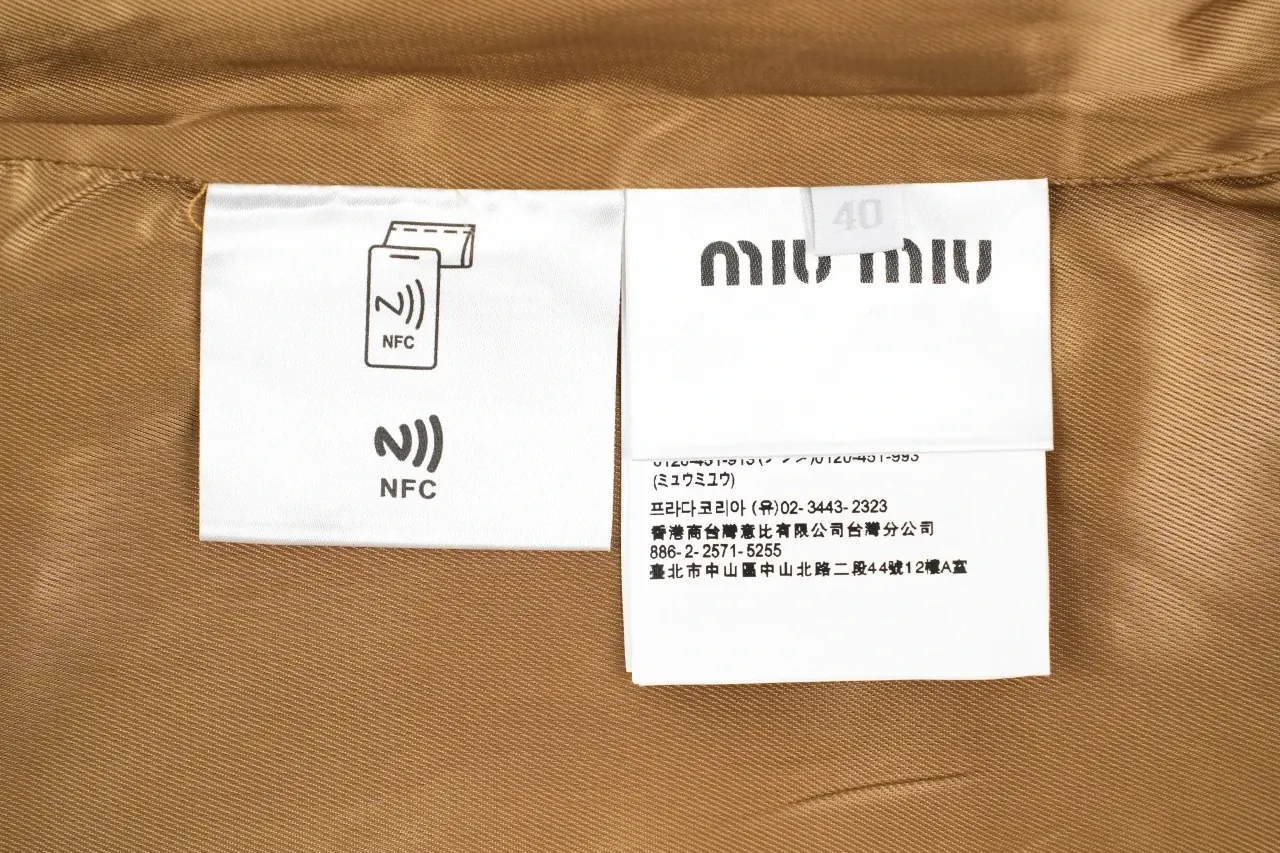 Miu Miu Camel Contrast Collar Jacket product photo from LabelPicks
