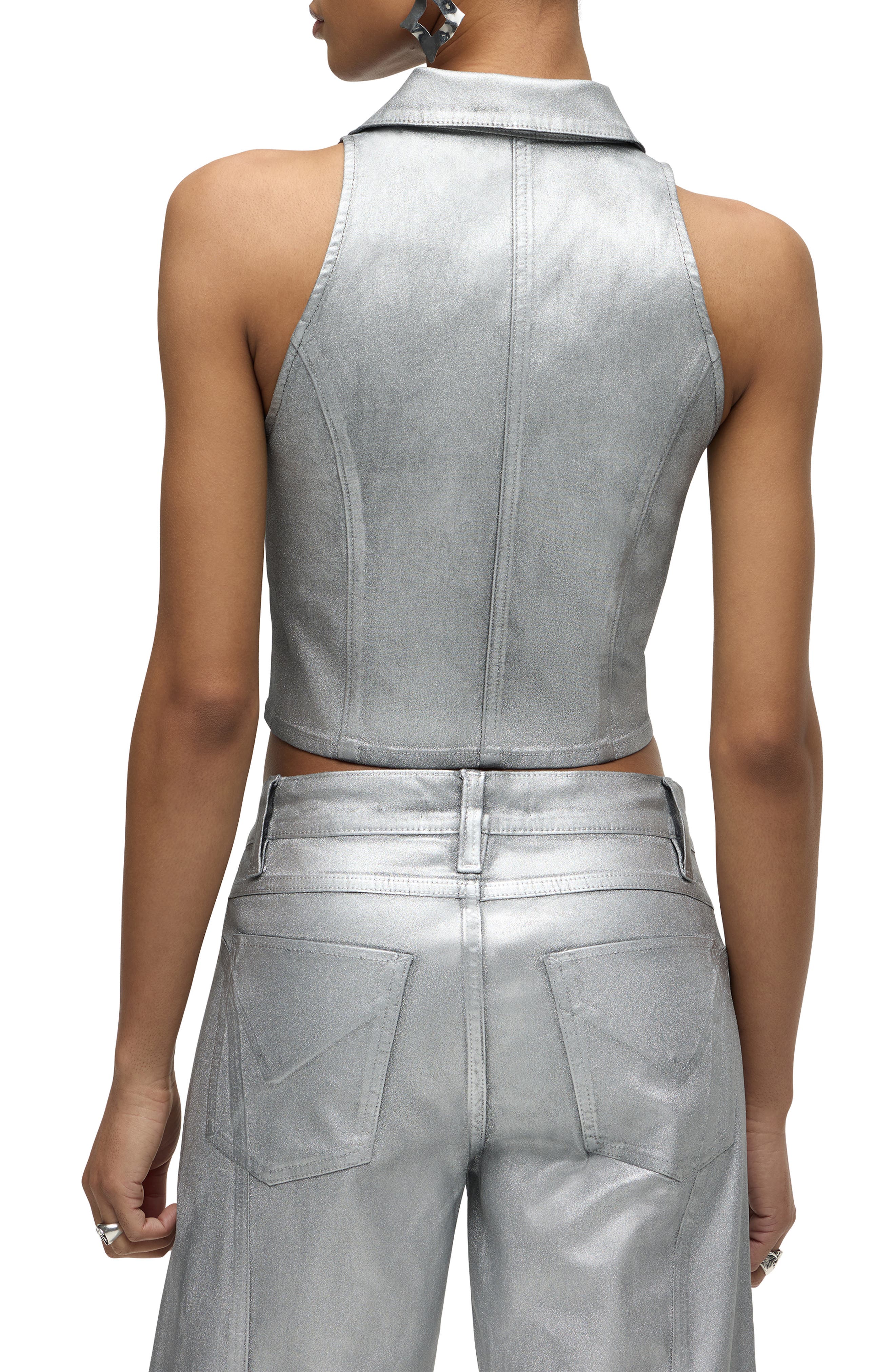 Hudson Jeans Metallic Halter Vest