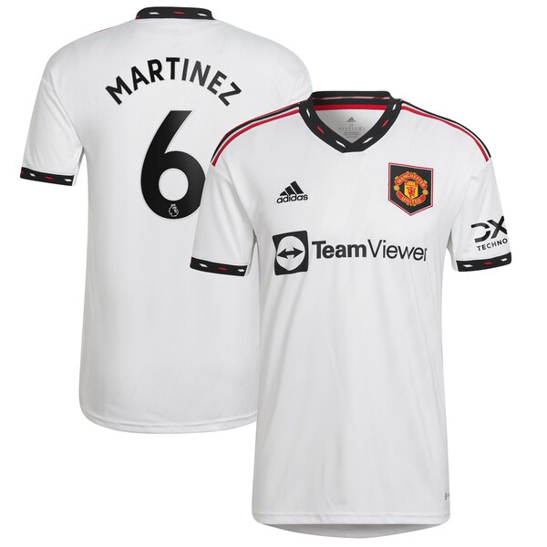 Lisandro Martínez Manchester United adidas 2022/23 Away Replica Player Jersey - White