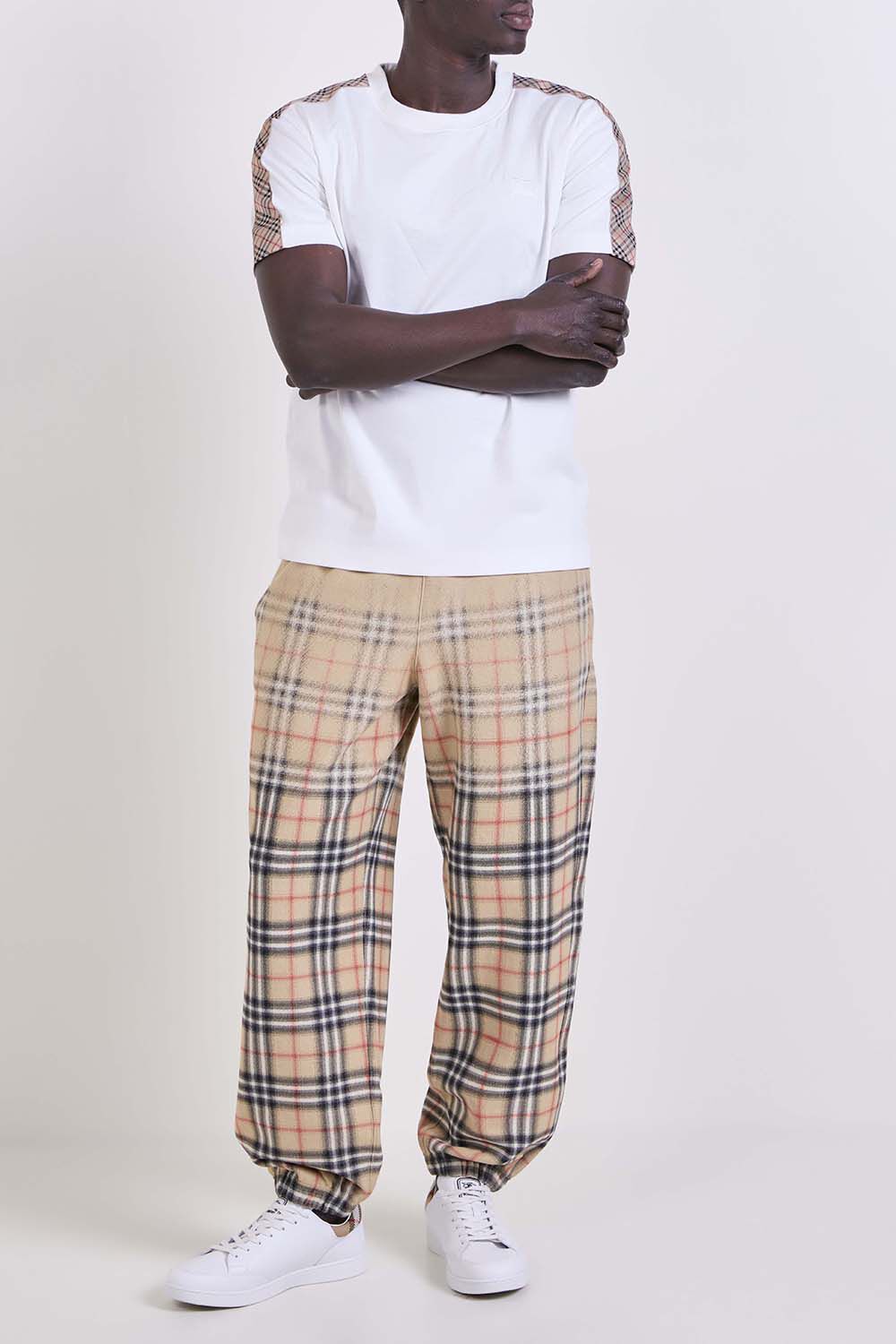 BURBERRY מכנסי ג'וגר בגזרה רחבה