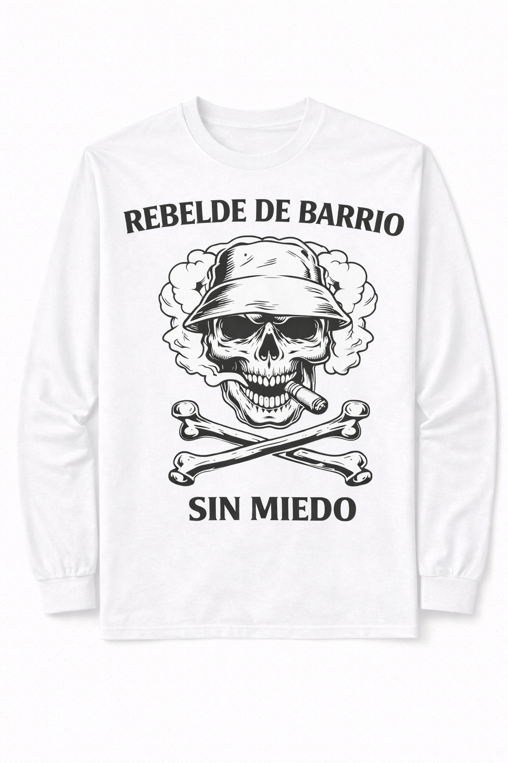 Remera “Rebelde de Barrio” – Calle y Calavera