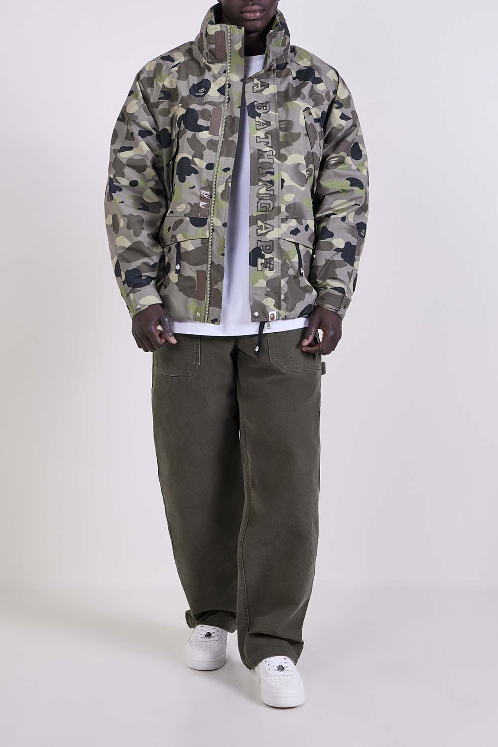 BAPE ז'קט קפוצ'ון דו שכבתי