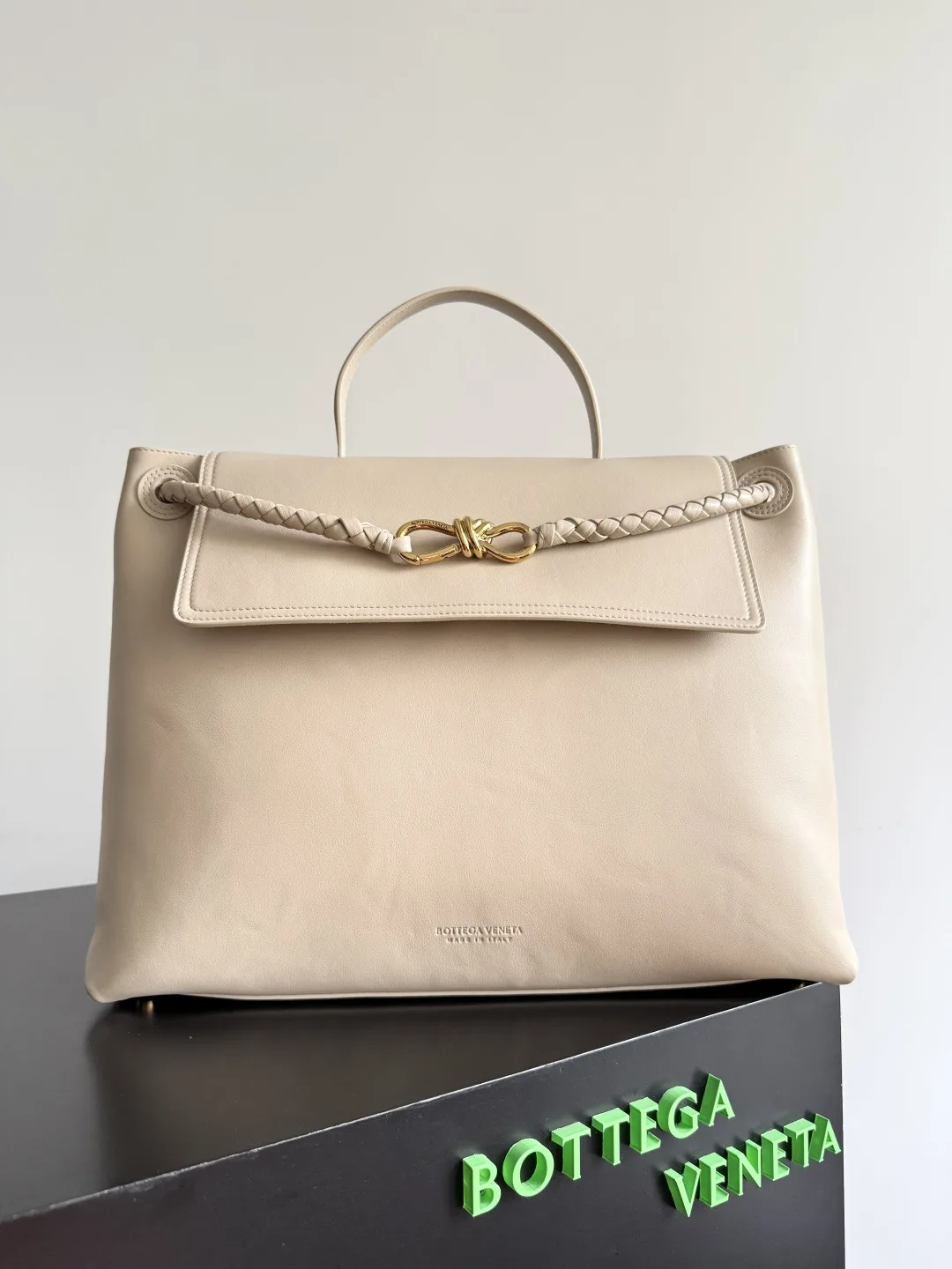 Bottega Veneta Knot Intrecciato Woven Leather Top Handle Bag product photo from LabelPicks