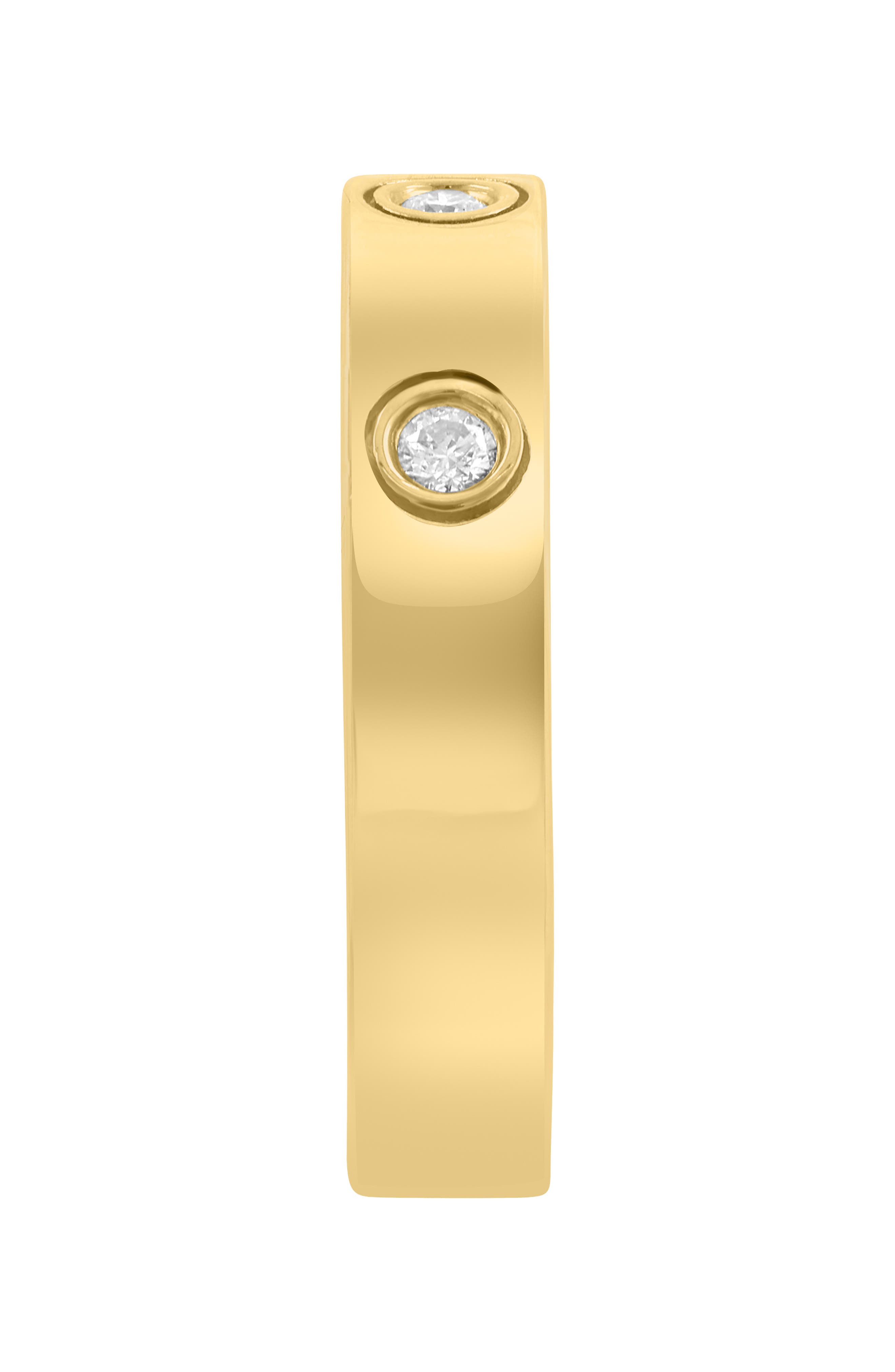 EFFY 14K Gold Plated Sterling Silver Diamond Band Ring
