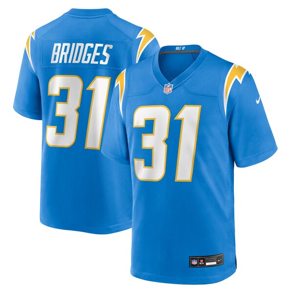 Trikweze Bridges Los Angeles Chargers Nike Team Game Jersey -  Powder Blue