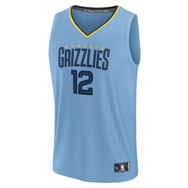 Ja Morant Memphis Grizzlies  Fast Break Replica Player Jersey - Statement Edition - Light Blue