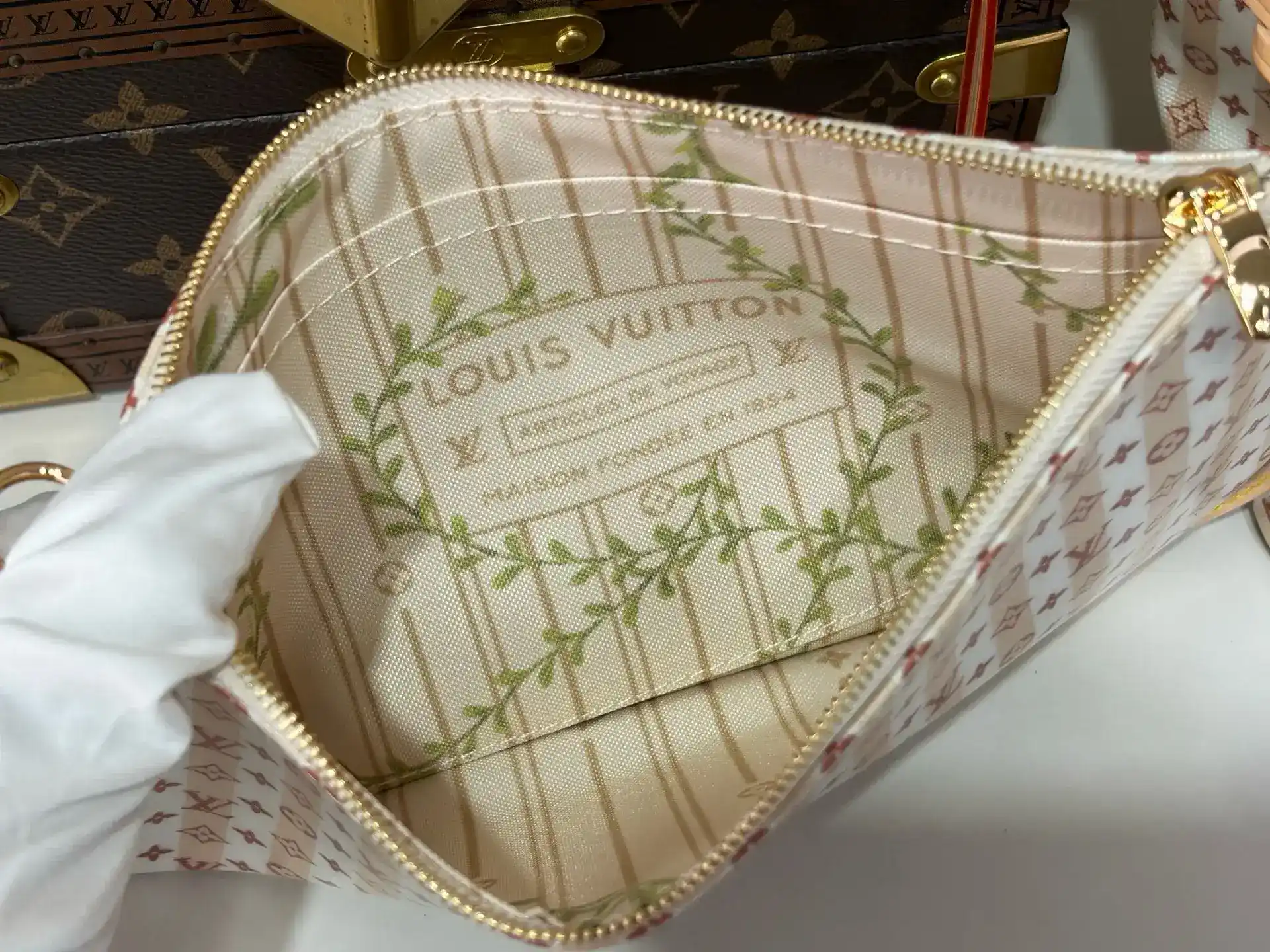 Louis Vuitton Red Neverfull Tote Bag product photo from LabelPicks
