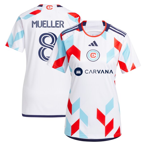 Chris Mueller Chicago Fire adidas Women's 2024 A Kit For All Replica Player Jersey – White