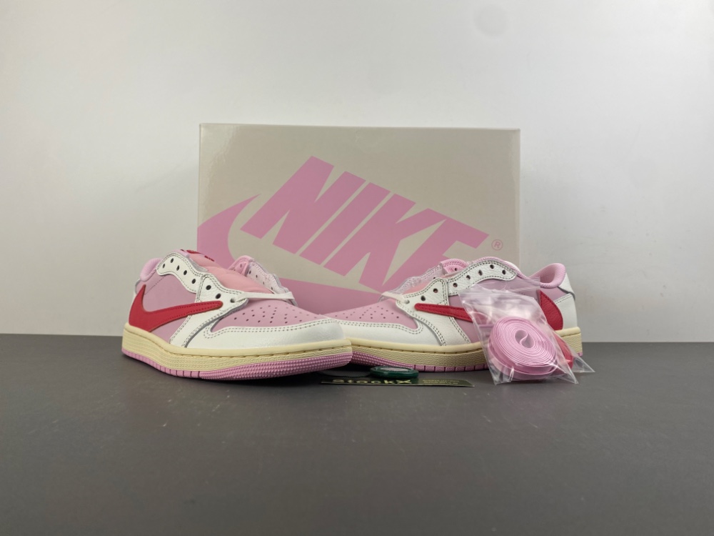 Travis Scott × AJ1 Low “Shy Pink”