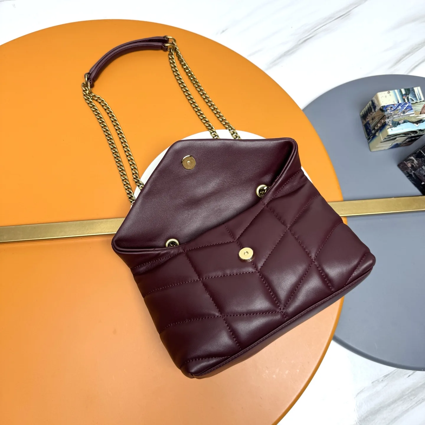 Saint Laurent Burgundy Loulou Quilted Leather Shoulder Bag product photo from LabelPicks