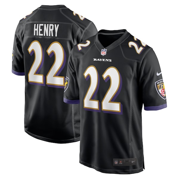 Derrick Henry Baltimore Ravens Nike Alternate Game Jersey -  Black/Purple