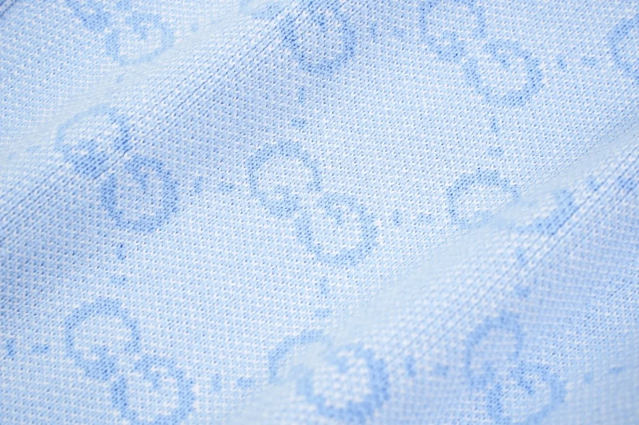 GUCCI Pale Blue GG Jacquard Cotton Cardigan product photo from LabelPicks
