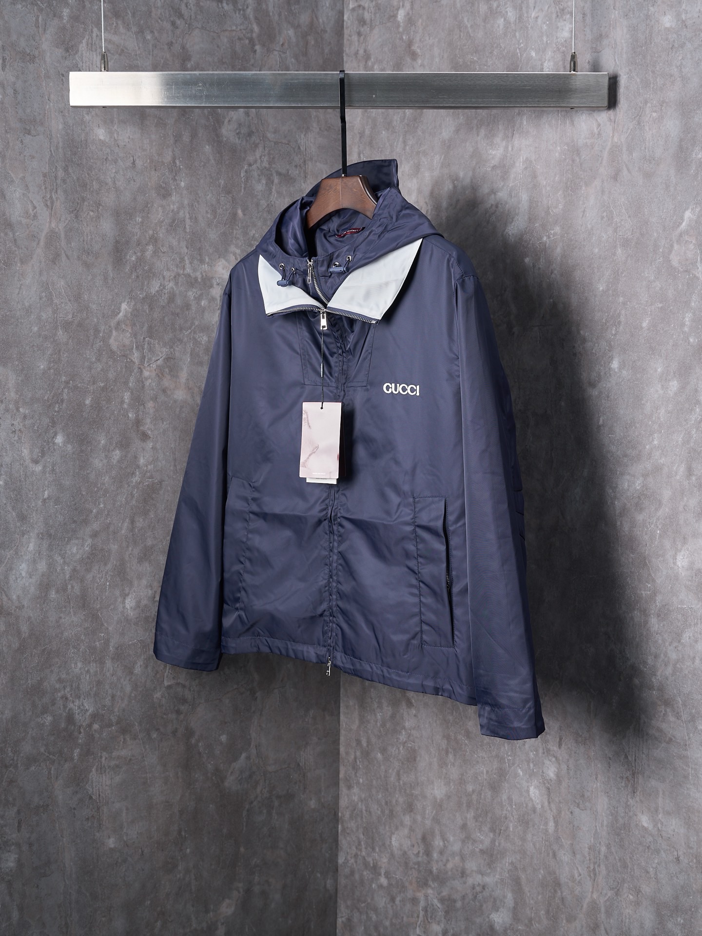 0904 New blue sky striped shirt jacket
