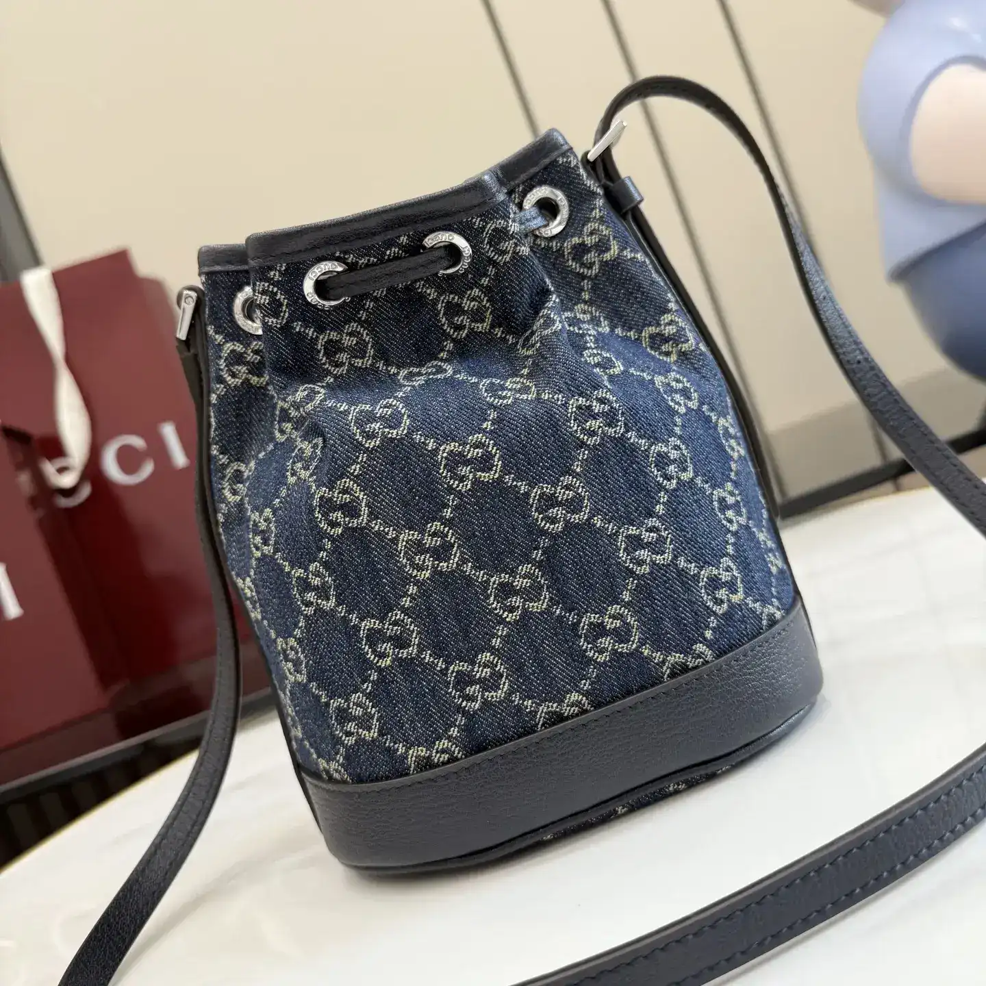 Gucci Generation Blue Nylon Bucket Bag product photo from LabelPicks