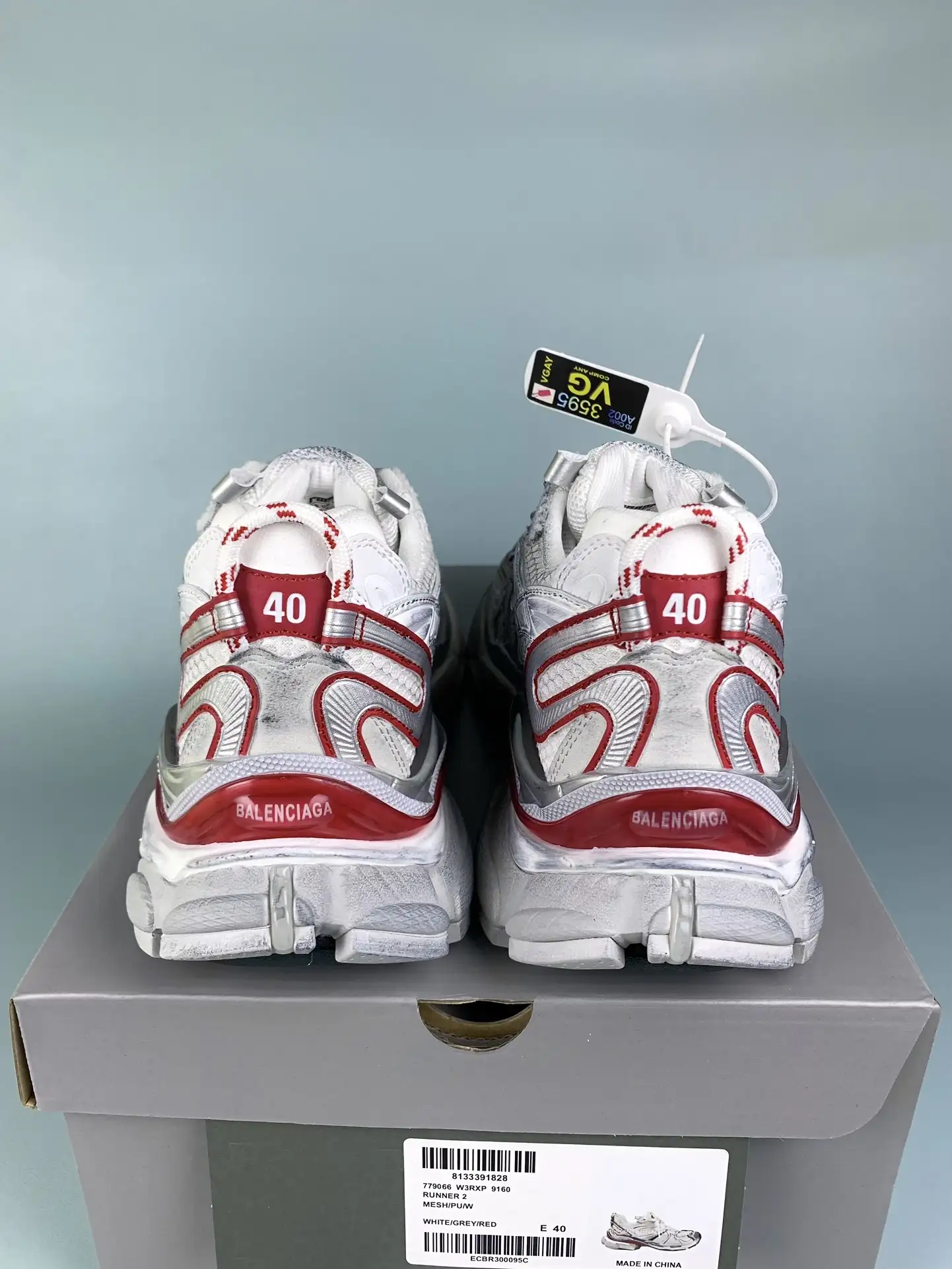 Runner 2.0 Sneaker in Off White/Red/Brown product photo from LabelPicks
