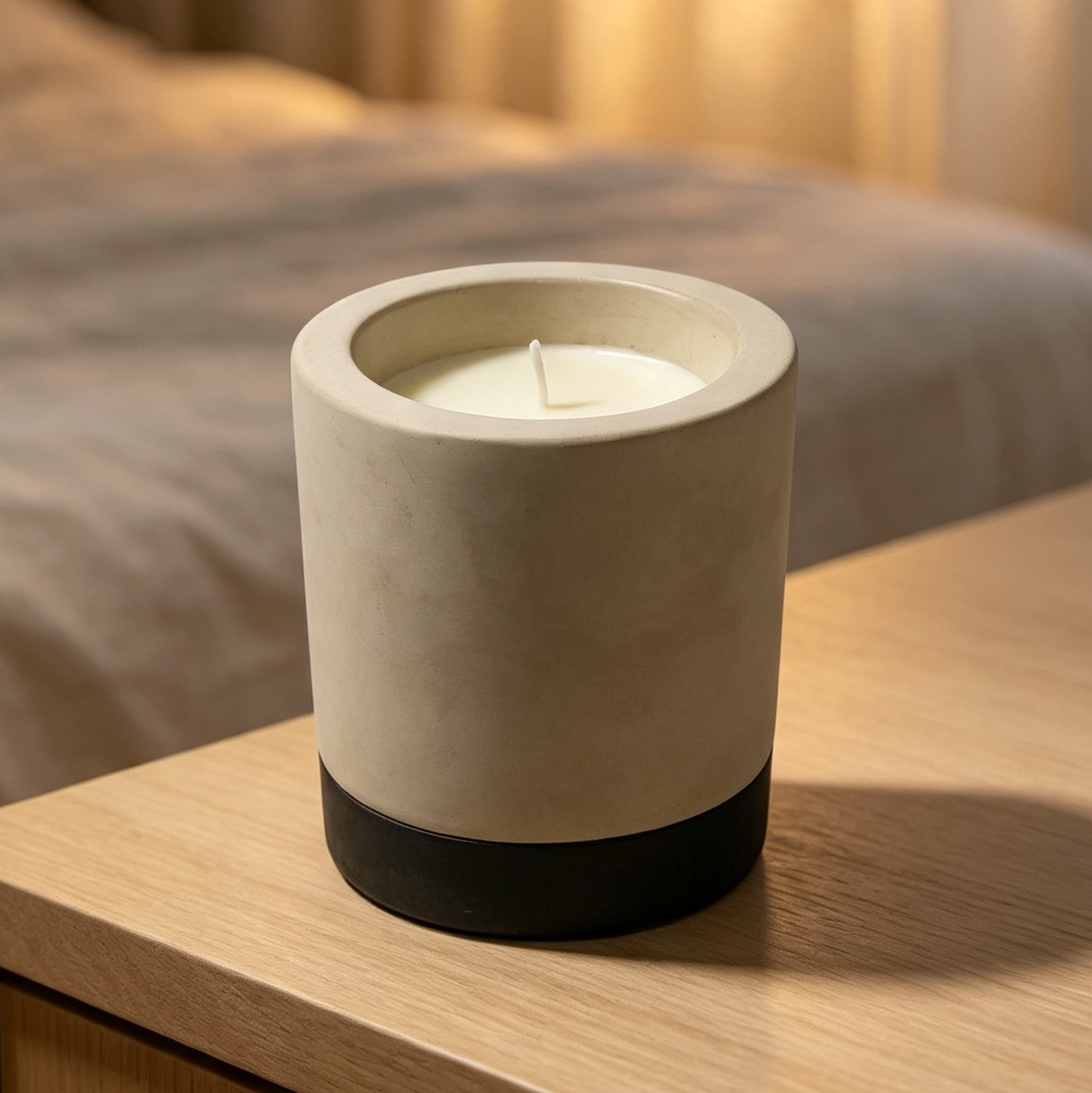 Custom Fragrance Retro Style 180g / 6.35oz Grey Cement Cup Scented Soy Wax Candle