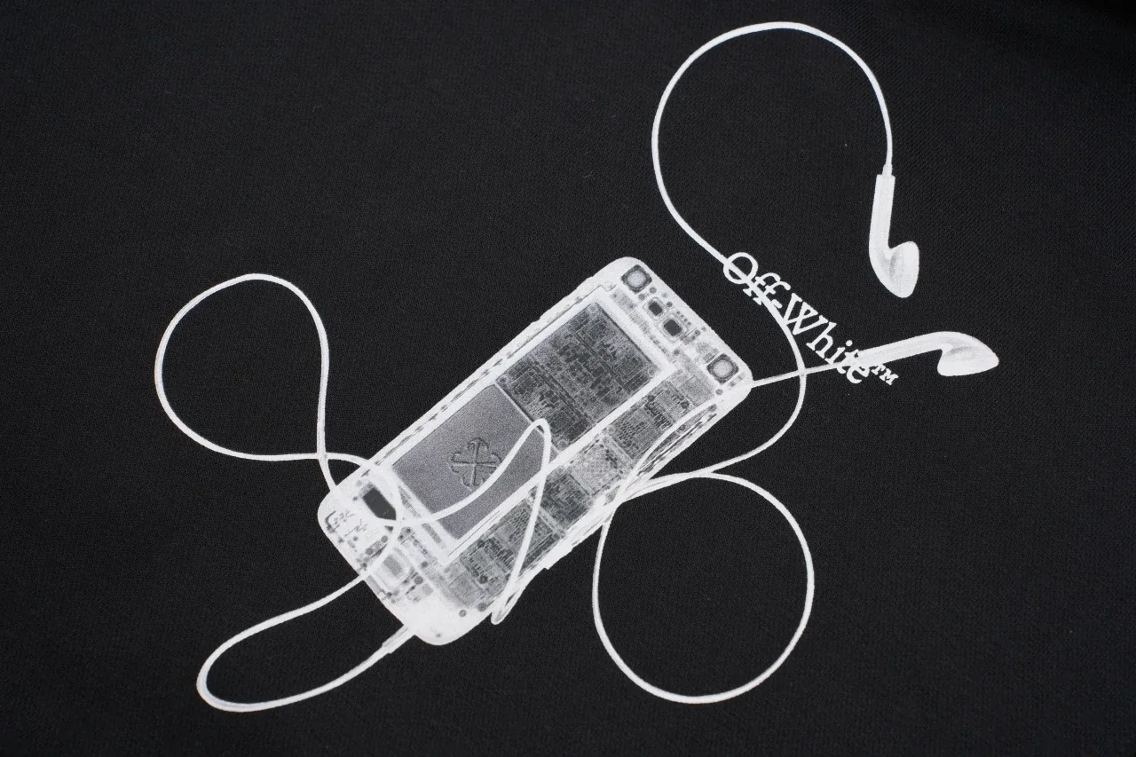 Off-White Black Headphone Arrow Graphic Hoodie product photo from LabelPicks