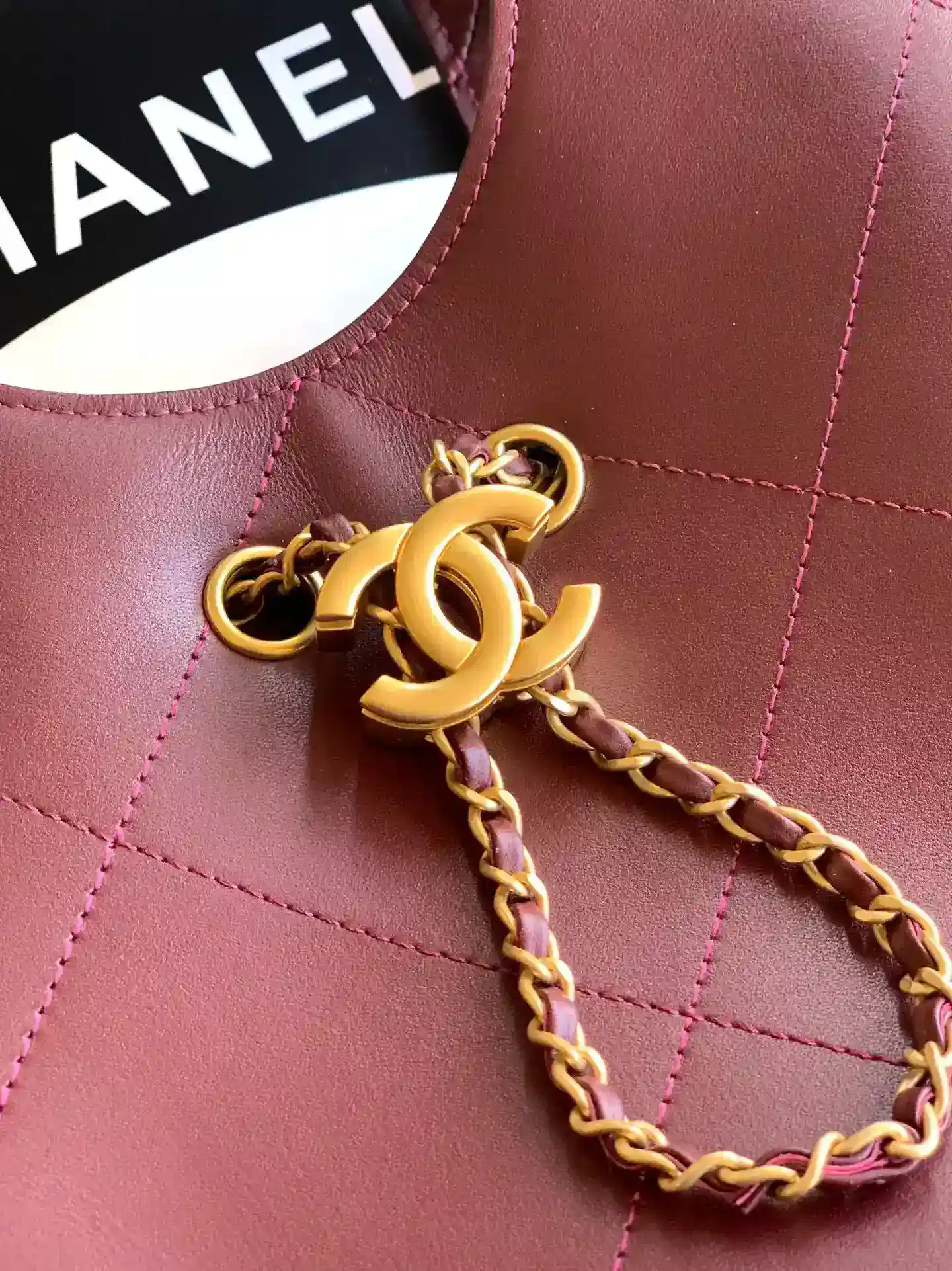 Chanel Burgundy Quilted Leather Tote Bag product photo from LabelPicks