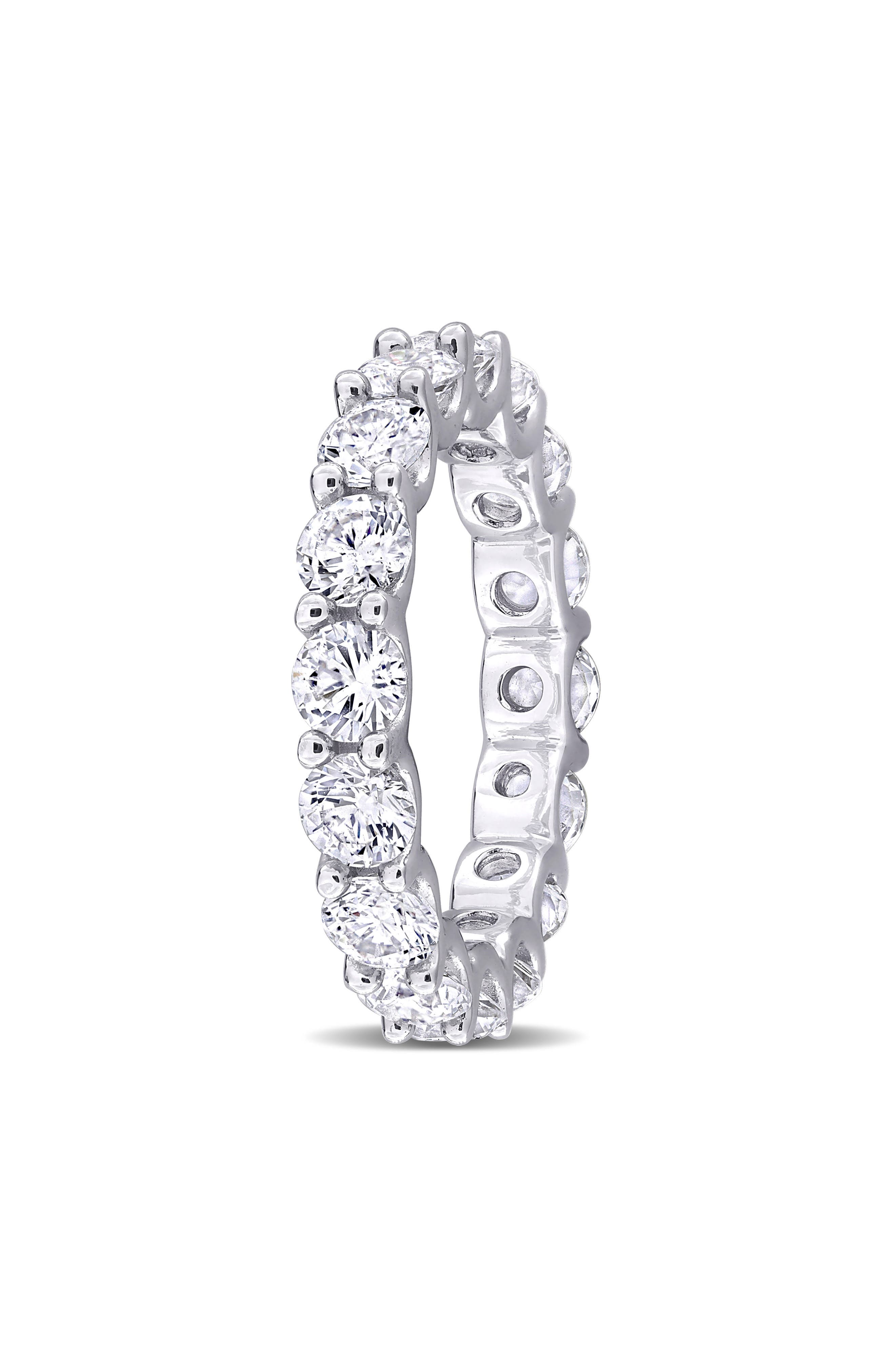 DELMAR Created White Sapphire Band Ring